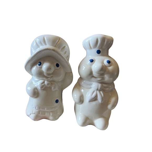 Pillsbury Doughboy Poppie Salt and Pepper Shakers 1988 - Picture 1 of 4